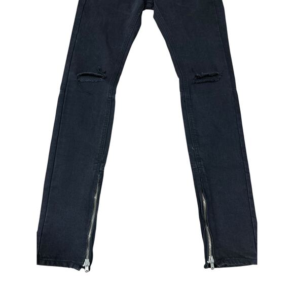 Fear Of God Fourth Collection 2015-2016 Ankle Zip Black Jeans Ripped 29 - Picture 4 of 16